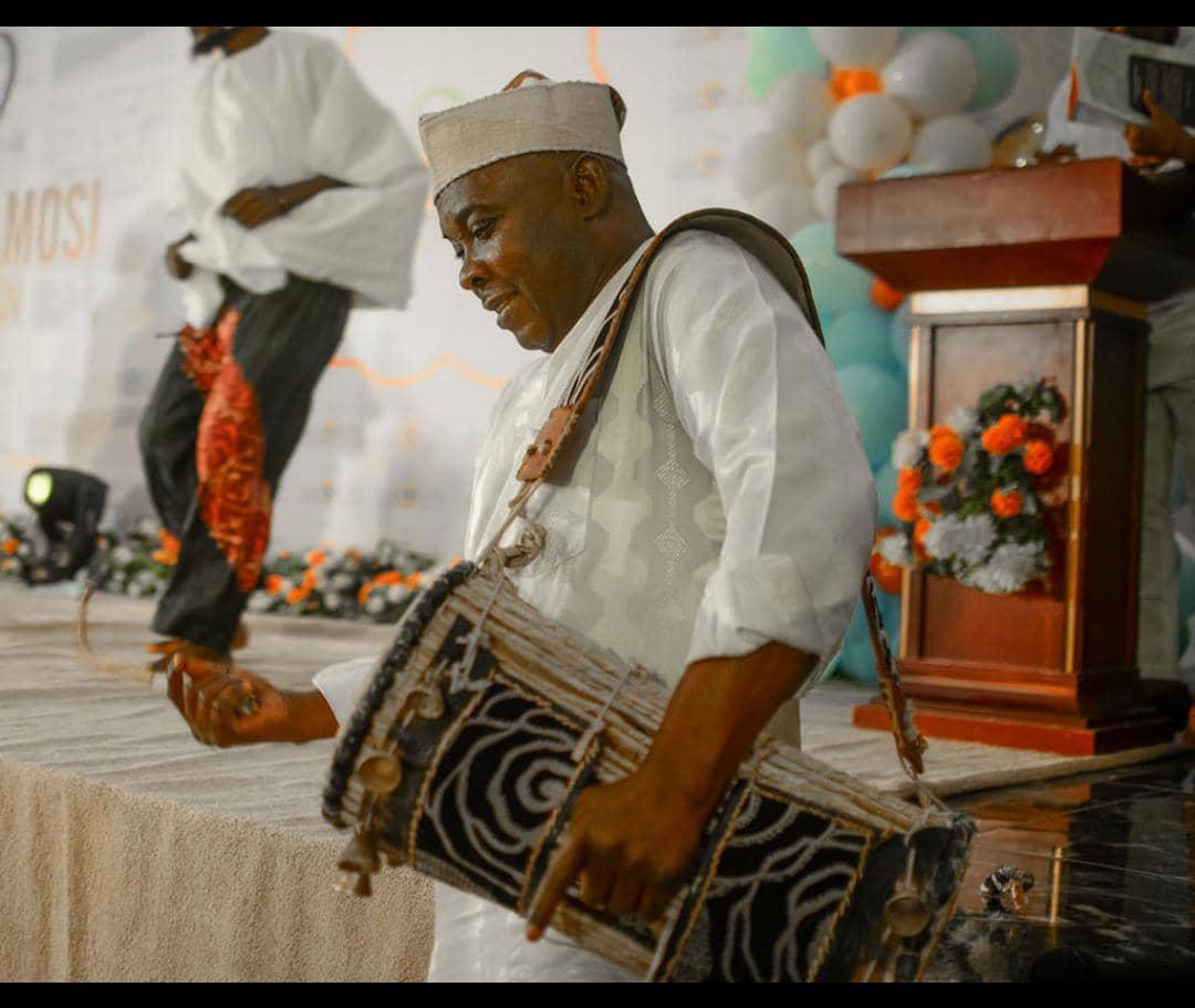Cultural drummer performing at event